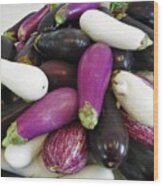 Eggplant Varieties Wood Print