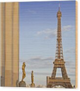 Eiffel Tower Paris Trocadero Wood Print