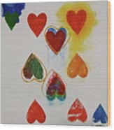 Eight Of Hearts 9-52  2nd Series Wood Print