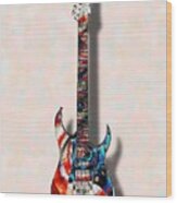 Electric Guitar - Psychobilly - Musical Instruments Wood Print