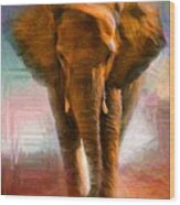 Elephant 1 Wood Print