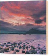 Elgol Beach, Isle Of Skye, Scotland Wood Print