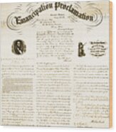 Emancipation Proclamation Wood Print