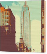 Empire State Building Wood Print