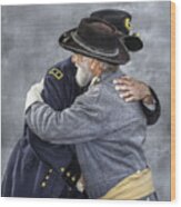 Enemies No Longer Civil War Grant And Lee Wood Print