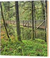 Englishman River Bridge Wood Print