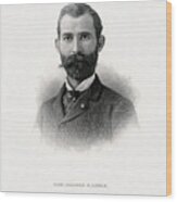 Engraved Portrait Of Rep. Marcus C. Lisle Wood Print