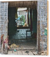 Entrance To Tonle Sap Home Wood Print