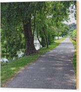 Erie Canal Bike Path Wood Print