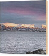 Esjan At Sunrise - Reykjavik, Iceland - Travel Photography Wood Print