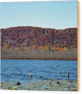 Esopus Lake In Autumn Wood Print
