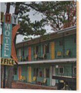 Eureka Springs - Joy Motel 001 Wood Print