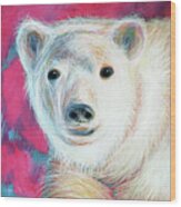 Even Polar Bears Love Pink Wood Print