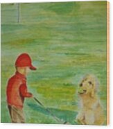 Everything Waits While I Golf Art Wood Print