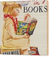 Exploring Books 1961 Wood Print