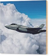 F35 Lightning Ii Wood Print