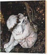Fairy In Thought Wood Print