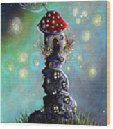 Fairy Paintings - Home For The Night Wood Print