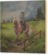 Fairy Tale In The Alps Wood Print