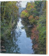 Fall Colors Along The Tallulah River Wood Print