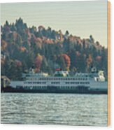 Fall Ferry Rides To Vashon Island Wood Print