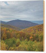 Fall Foliage In The Mountains Wood Print