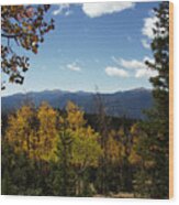 Fall On Greenie Peak Wood Print