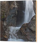 Fall River Road Waterfall Wood Print