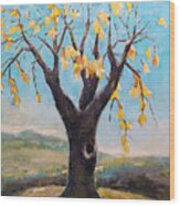 Fall Tree In Virginia Wood Print