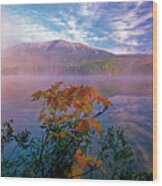 Fall View Of Mt Katahdin, Baxter State Park, Maine Wood Print