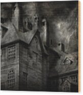 Fantasy - Haunted - It Was A Dark And Stormy Night Wood Print