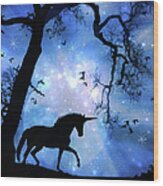 Fantasy Unicorn Wood Print