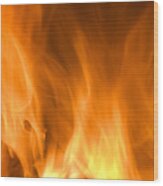Fire Flames Background Wood Print