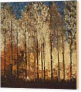 Firestorm Wood Print