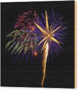 Fireworks 8 Wood Print