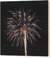 Fireworks From A Boat - 13 Wood Print