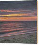First Encounter Beach Sunset 2 Wood Print