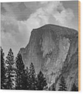 First Gaze Of Half Dome Wood Print