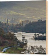 First Light Over Rydal Water In The Lake District Wood Print