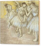 Five Dancers On Stage Wood Print