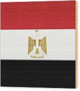 Flag Of Egypt Grunge Wood Print