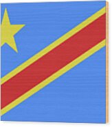 Flag Of The Congo Wood Print