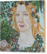 Flora After Botticelli's Primavera Wood Print