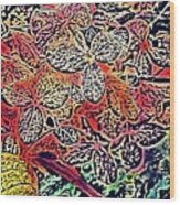 Floral Abstract Wood Print