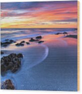 Florida Beach Sunset 4 Wood Print