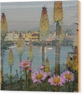 Flowers By The Sea, San Jose Pier Wood Print