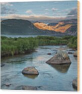 Fog Rolls In On Moraine Park And The Big Thompson River In Rocky Wood Print