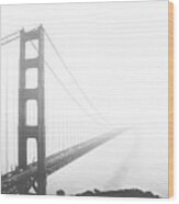 Foggy Golden Gate Bridge Wood Print