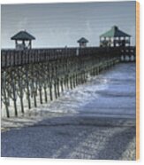 Folly Beach Pier Wood Print