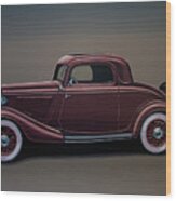Ford 3 Window Coupe 1933 Painting Wood Print